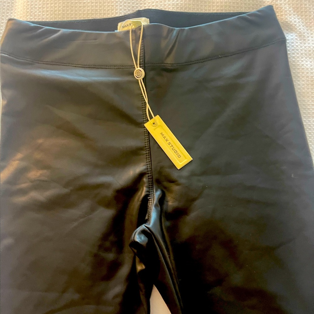 Max Studio faux leather leggings NWT